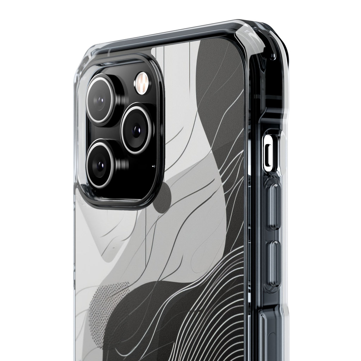 Monochrome Elegance - Phone Case for iPhone (Clear Impact - Magnetic)