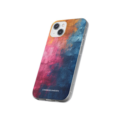 Blue Pink Abstract - Flexi iPhone 14 Phone Case