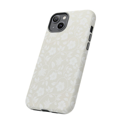 Light Color Floral iPhone case - Protective Phone Case