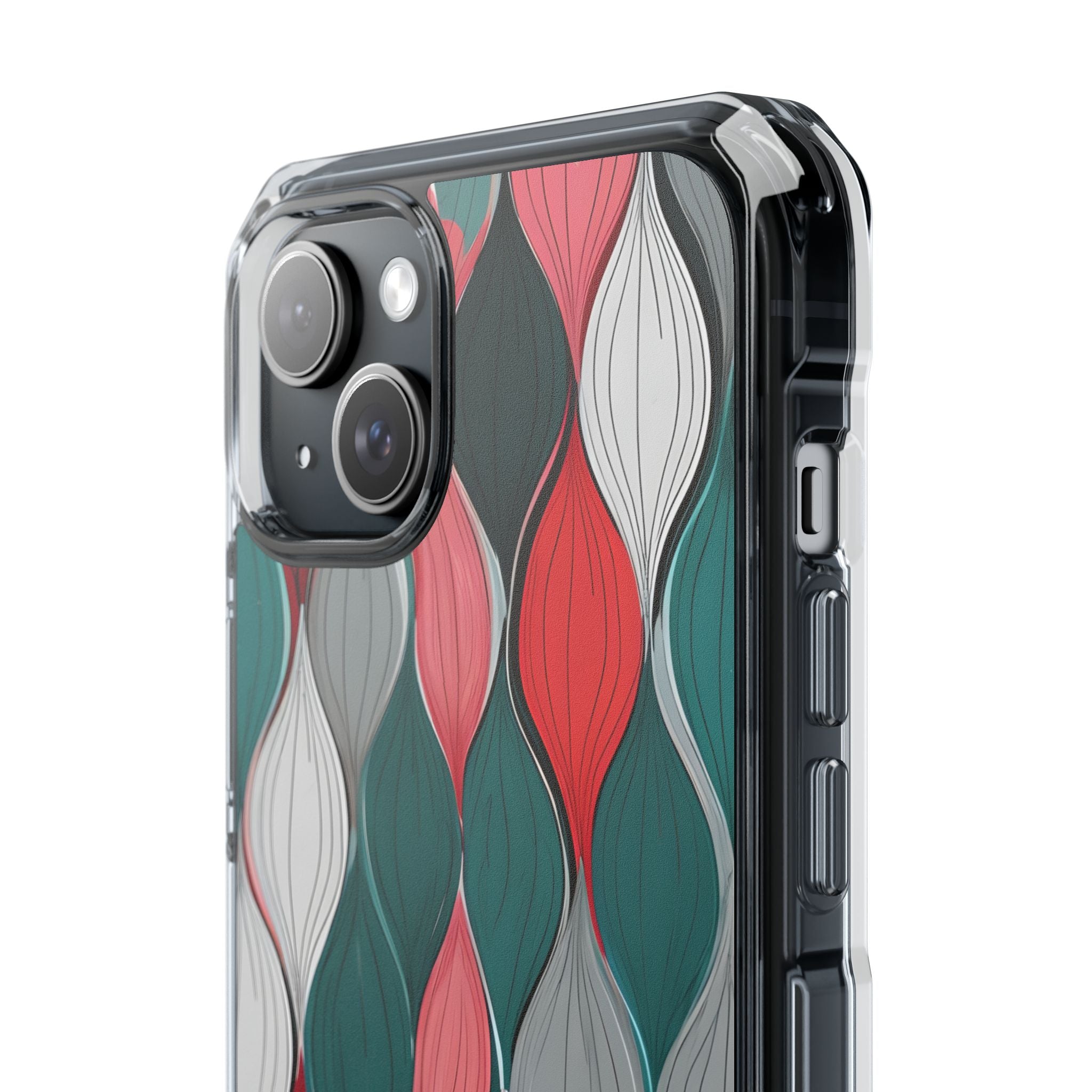 Leaf Cascade Teal iPhone 15 Plus Case - Impact