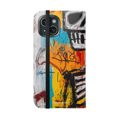 Neon Skull Chaos - iPhone 15 Case - Wallet