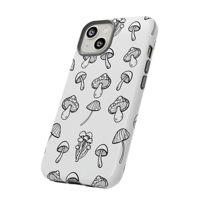 Mushroom Line Play - iPhone Case