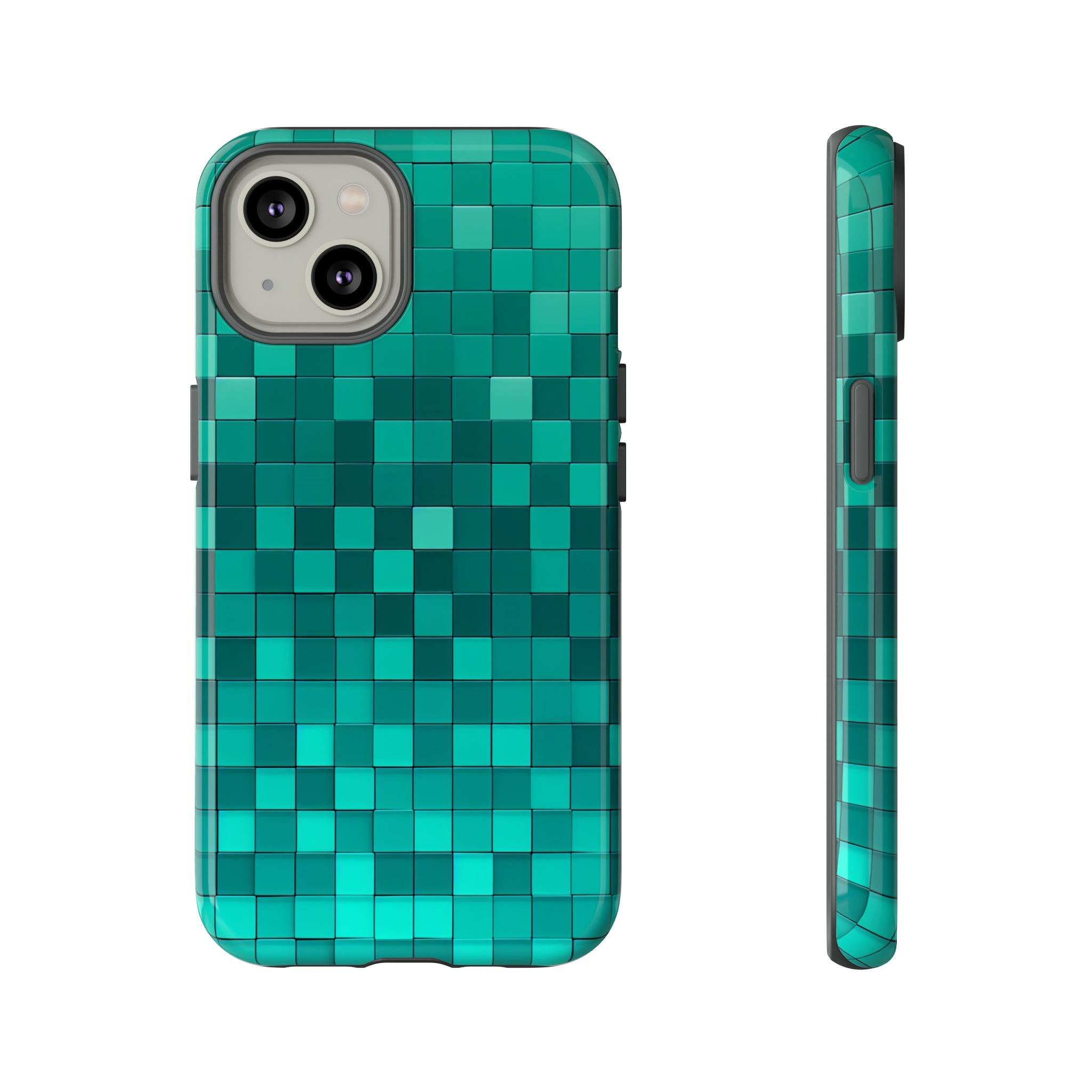 Teal Tones Mosaic - Protective Phone Case