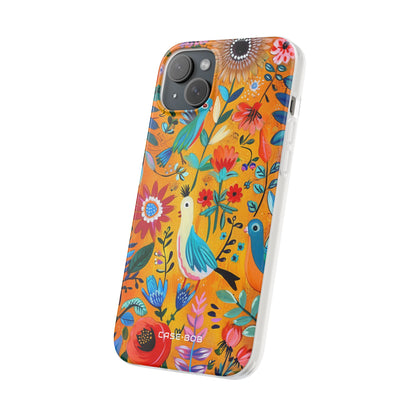 Colorful Birds Bloom iPhone 15 Plus Case - Soft