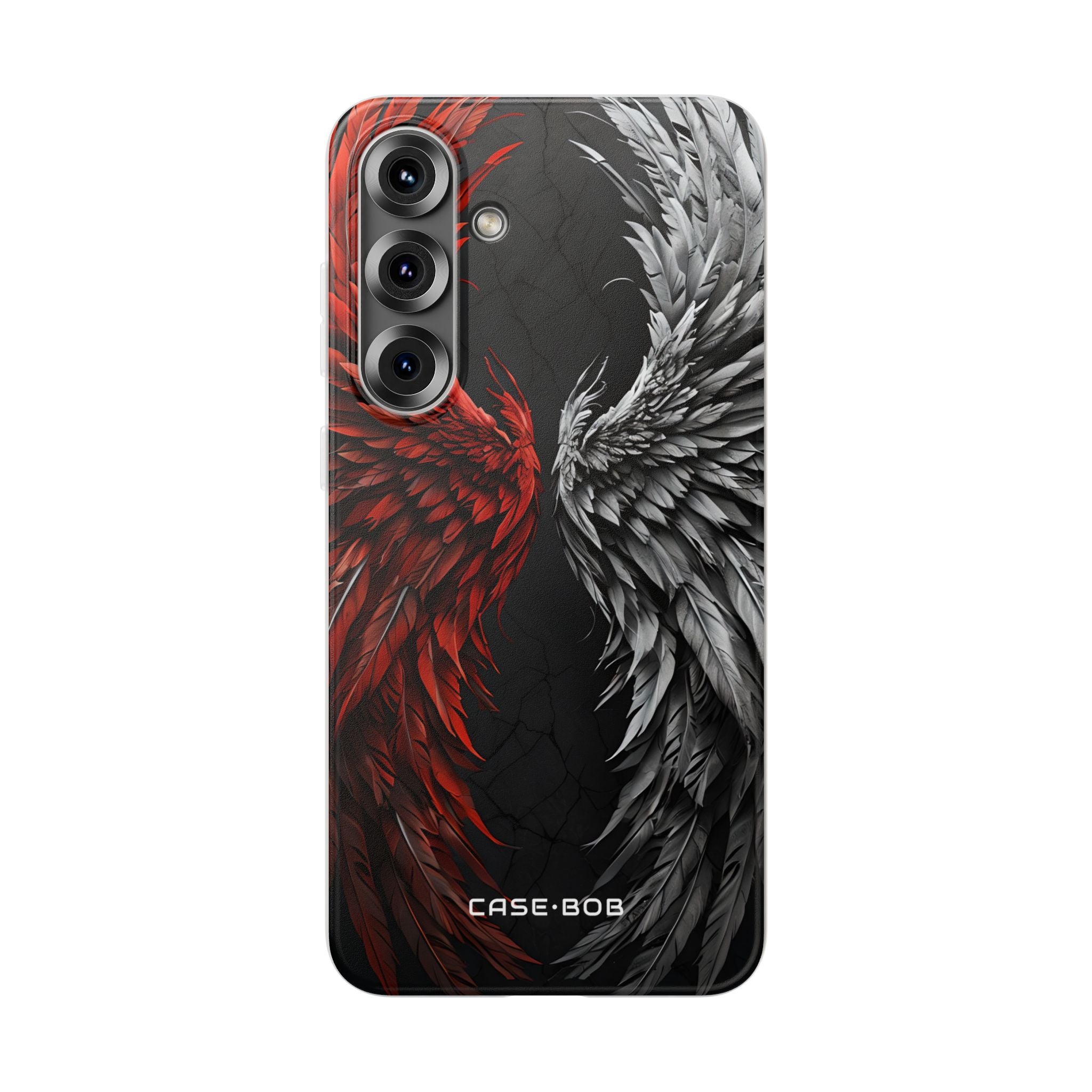 Crimson Silver Wings Samsung S25 Plus Case - Soft