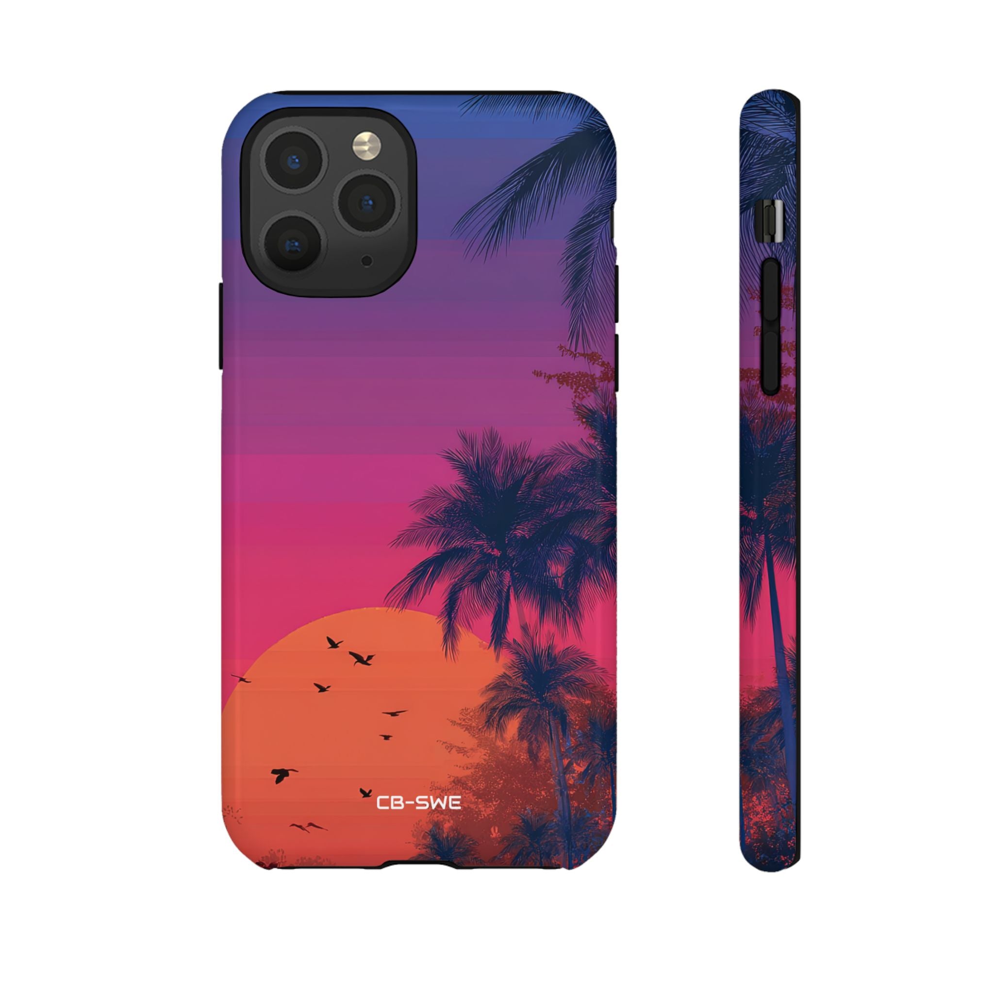 Tropical Sunset Silhouettes - iPhone Case
