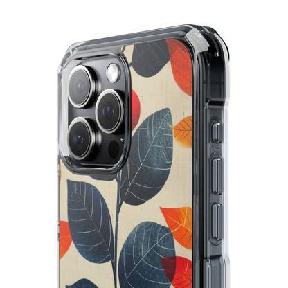 Autumn Nature Pattern - Clear Impact iPhone 15 Phone Case