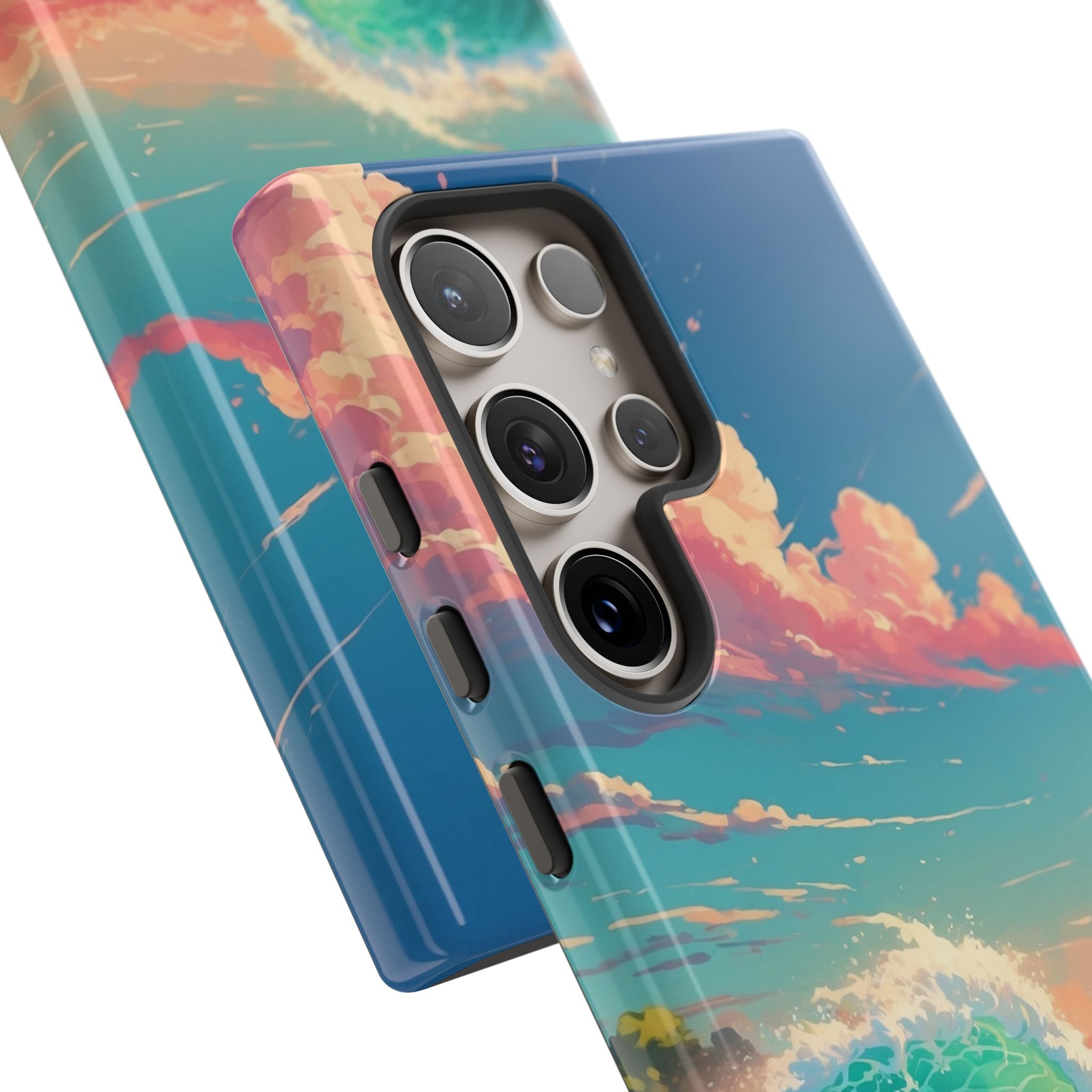 Turquoise Curl Samsung S24 Ultra Case - Tough