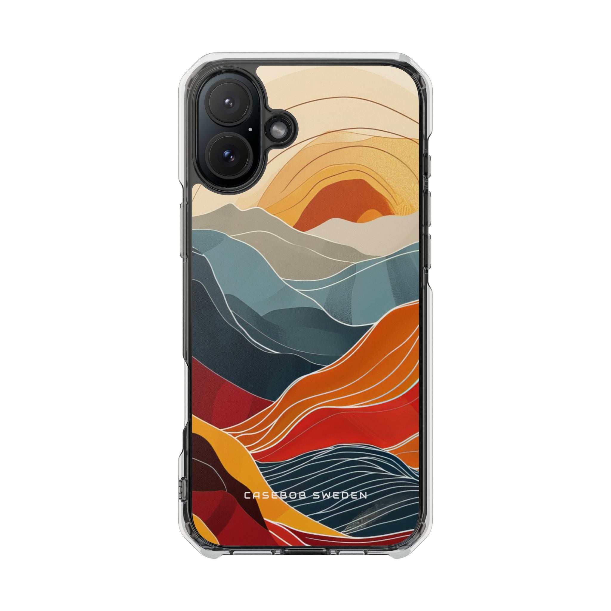 Harmonic Flow of Lines and Color iPhone 16 - Clear Impact Phone Case