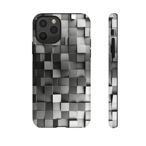 Monochrome Square Gradient - Protective Phone Case