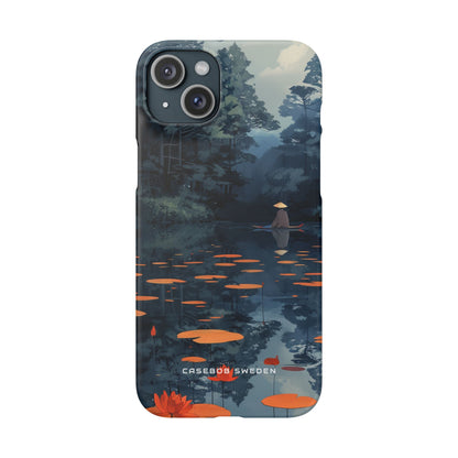 Tranquil Lotus Reflections iPhone 15 - Slim Phone Case