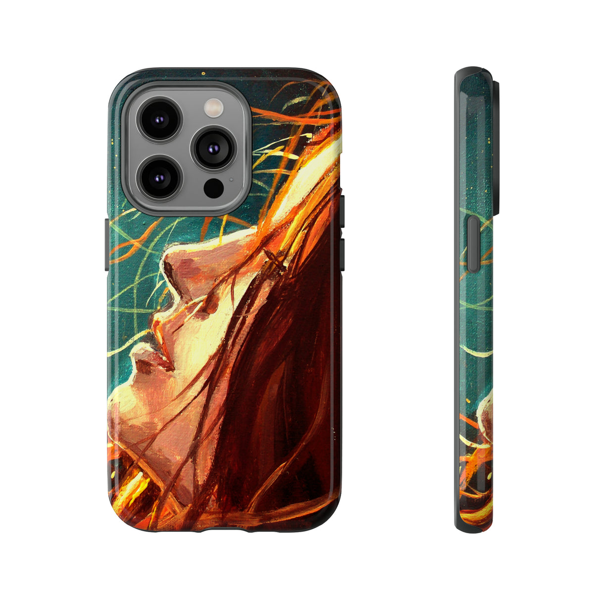 Oil Painting - Girl at Night - Protective Phone Case