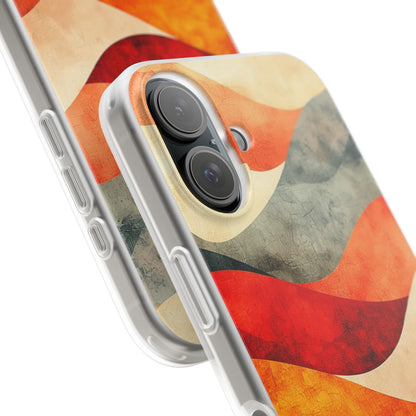 Cracked Wave Sunset iPhone 16 Case - Soft
