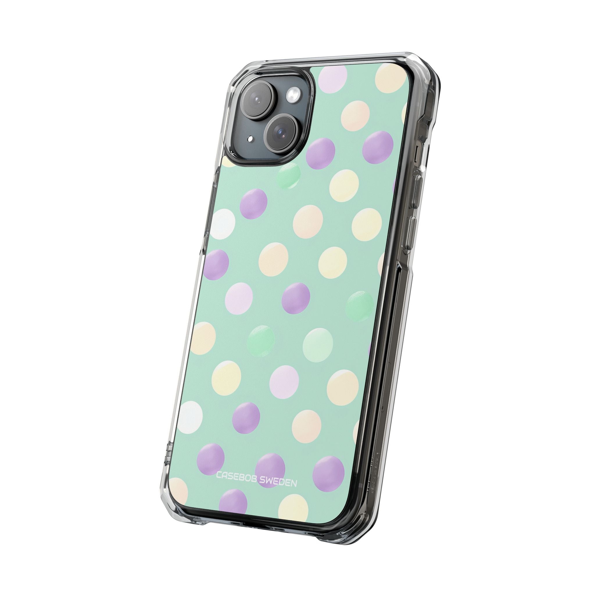 Pastel Polka Dots - Clear Impact iPhone 15 Phone Case