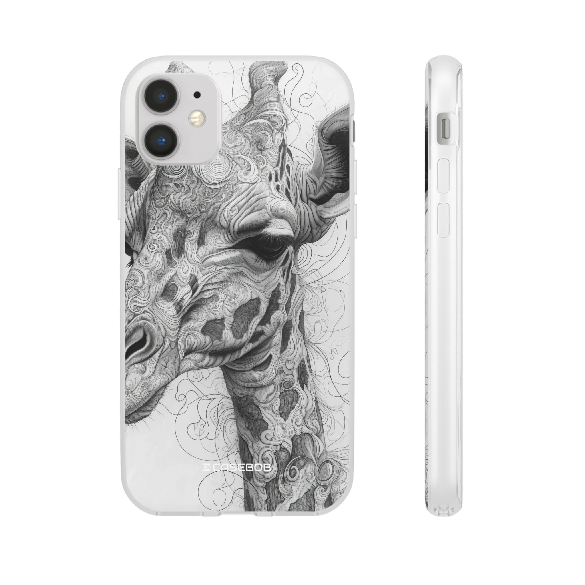 Monochrome Giraffe | Flexible Phone Case for iPhone