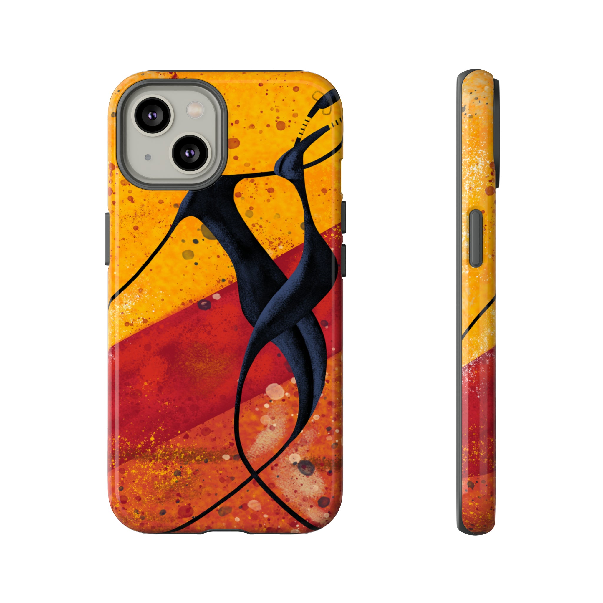 Oil painting - African couple dance - Protective Phone Case