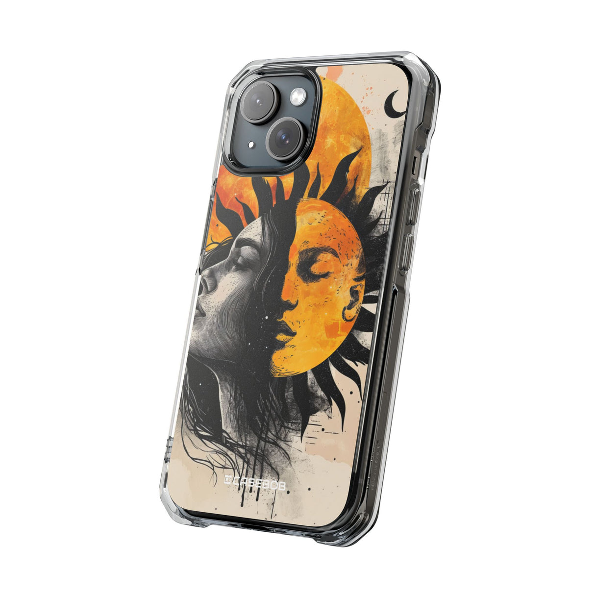 Sunlit Duality - Phone Case for iPhone (Clear Impact - Magnetic)