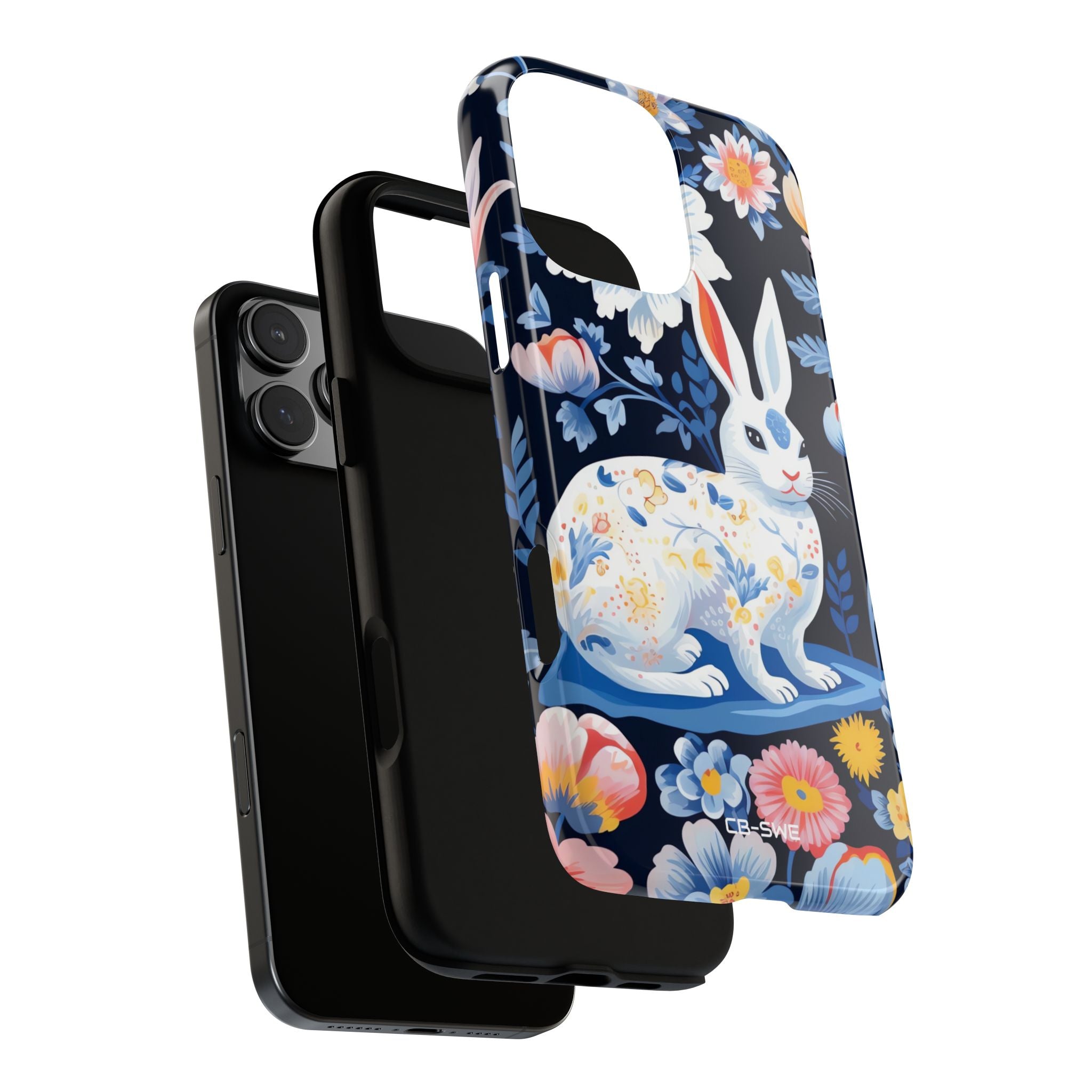 Floral Rabbit Dances - iPhone Case