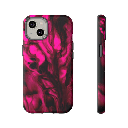 Bright Pink Ink Art iPhone Case (Protective) iPhone 14 Matte Phone Case