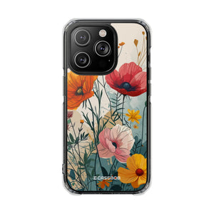 Blooming Whimsy – Handyhülle für iPhone (Clear Impact – Magnetisch) 