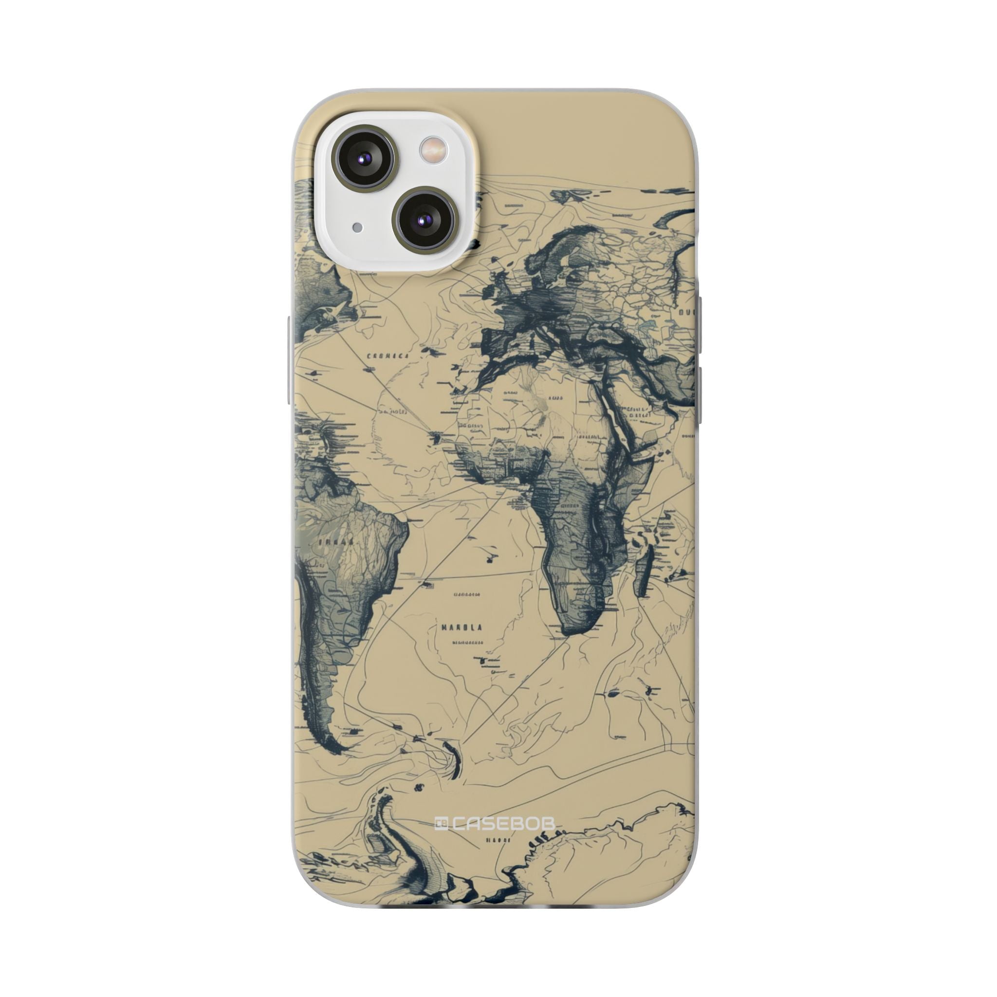 Vintage World Map | Flexible Phone Case for iPhone