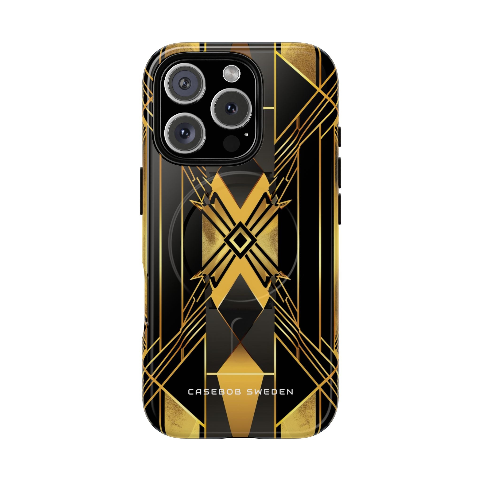 Golden Geometric Elegance iPhone 16  Tough+ Phone Case