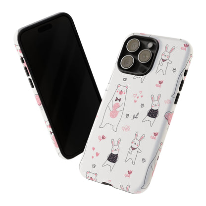 Bears Dance Playfully - iPhone Case