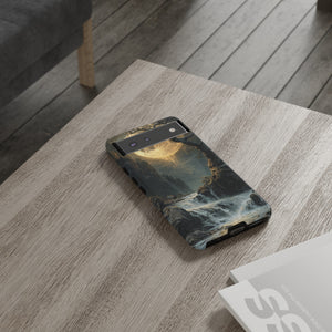 Moonlit Waterfall Silence - Protective Phone Case