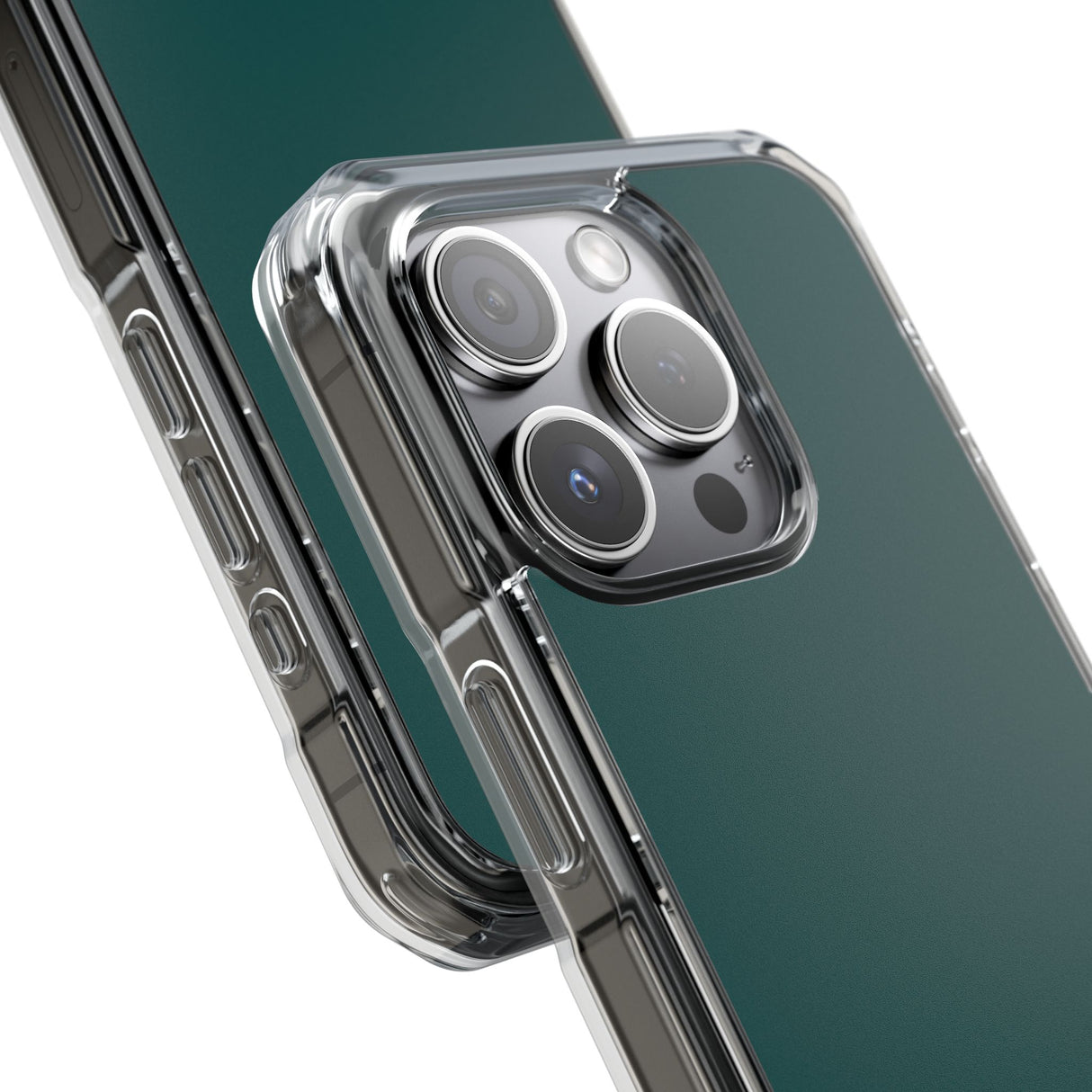 Deep Jungle Green | Handyhülle für iPhone (Clear Impact Case – magnetisch) 