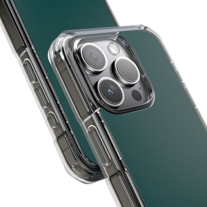 Deep Jungle Green | Handyhülle für iPhone (Clear Impact Case – magnetisch) 