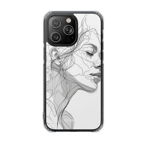 Ethereal Contours - Phone Case for iPhone (Clear Impact - Magnetic)