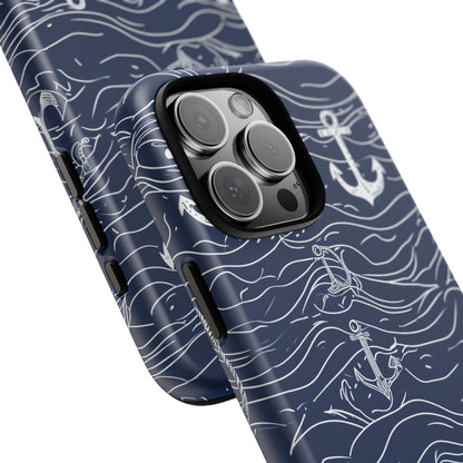 Nautical Whimsy: Anchors and Waves - for iPhone 16