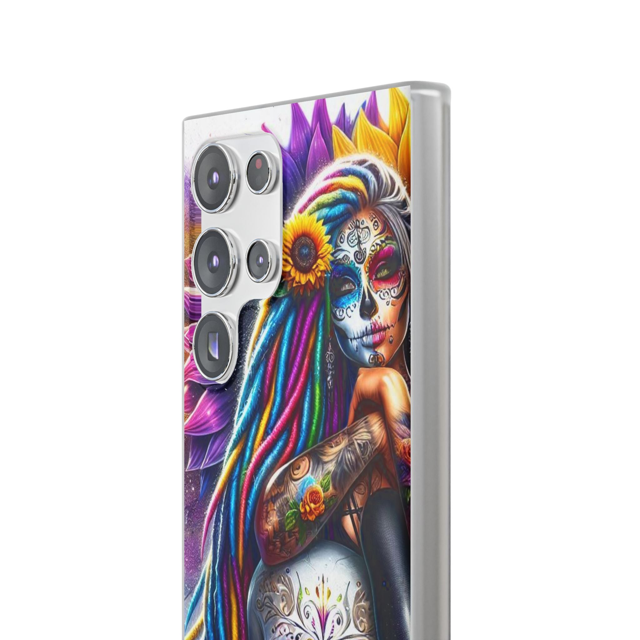 Sunflower Skull Glow Samsung S23 Ultra Case - Soft