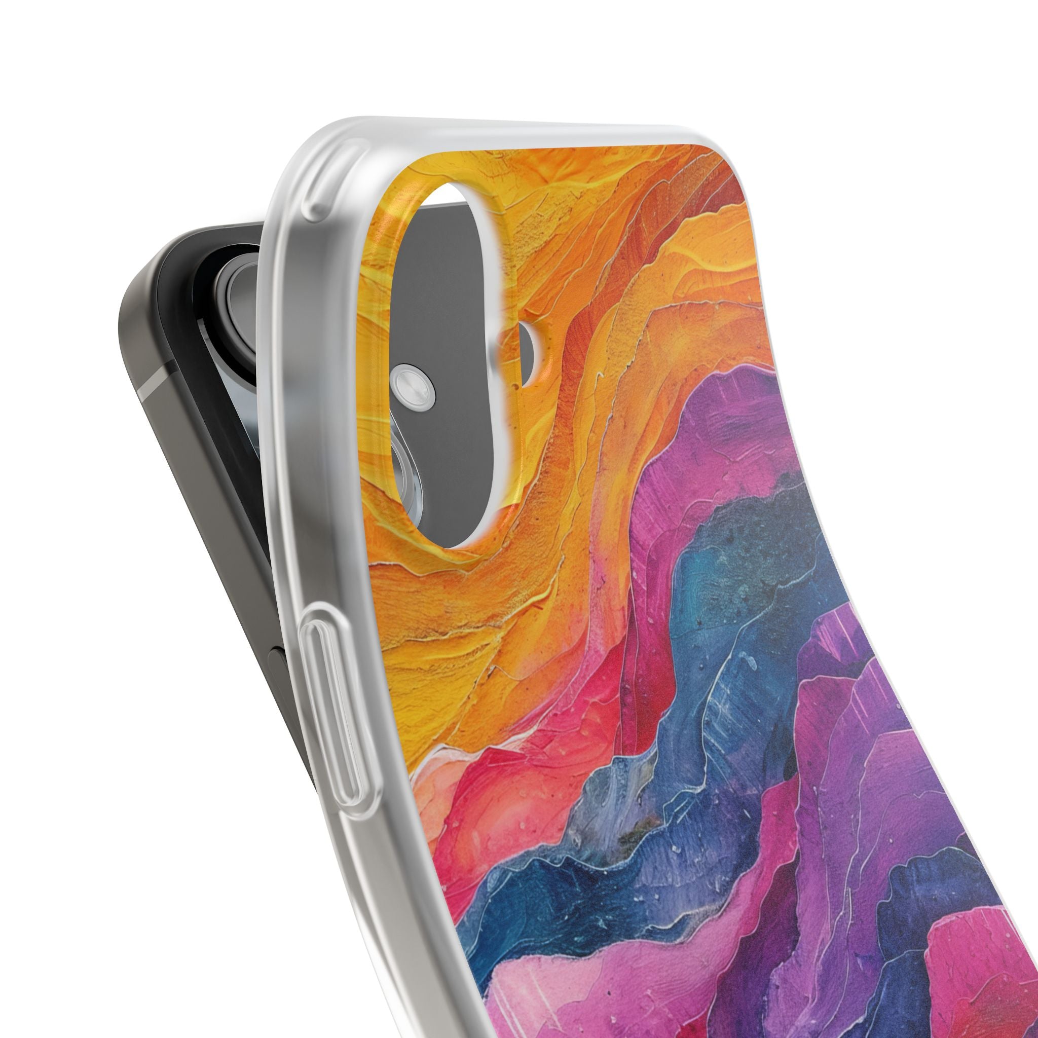 Vibrant Abstract Waves - Flexi iPhone 16 Phone Case