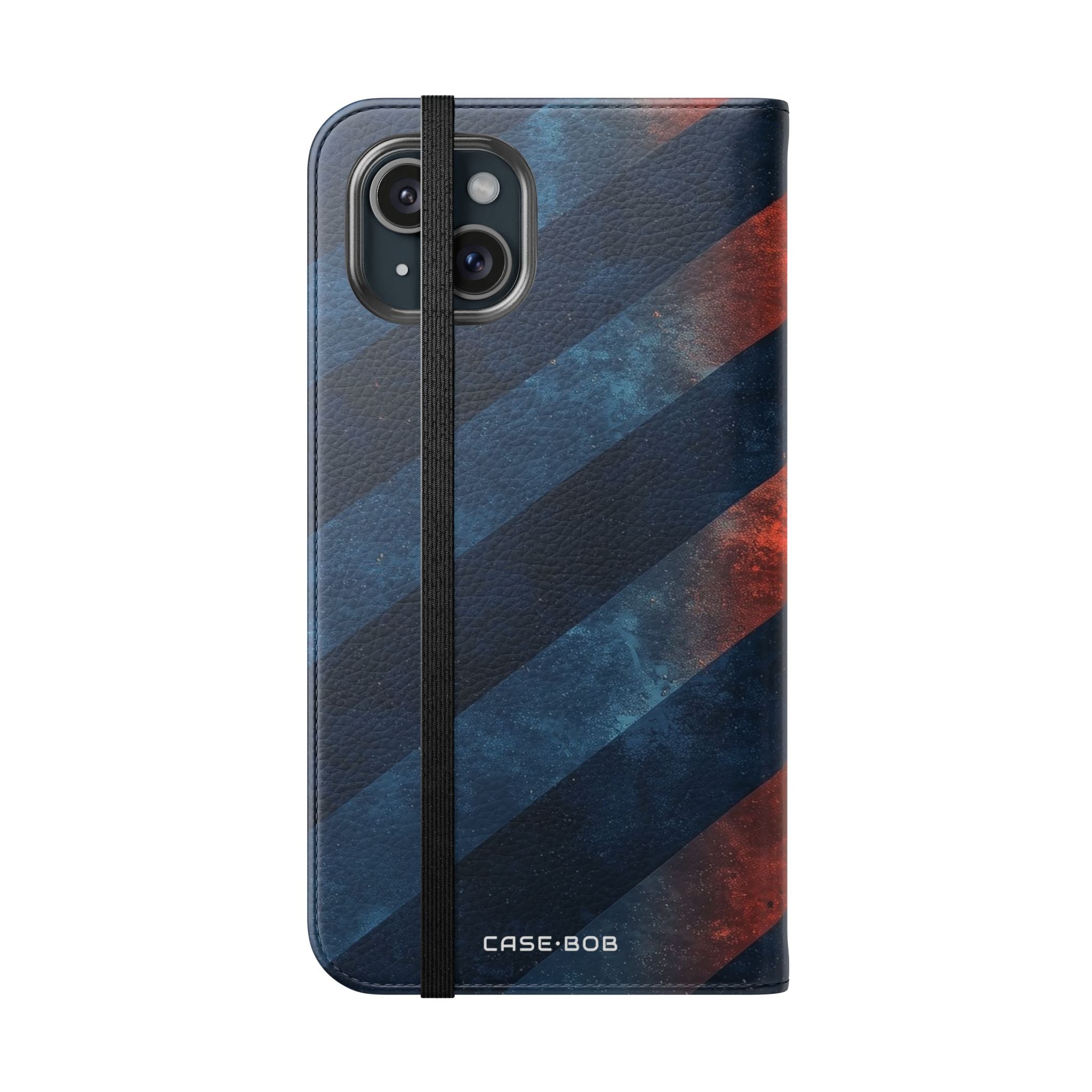 Diagonal Stripes Blaze - iPhone 15 Plus Case - Wallet