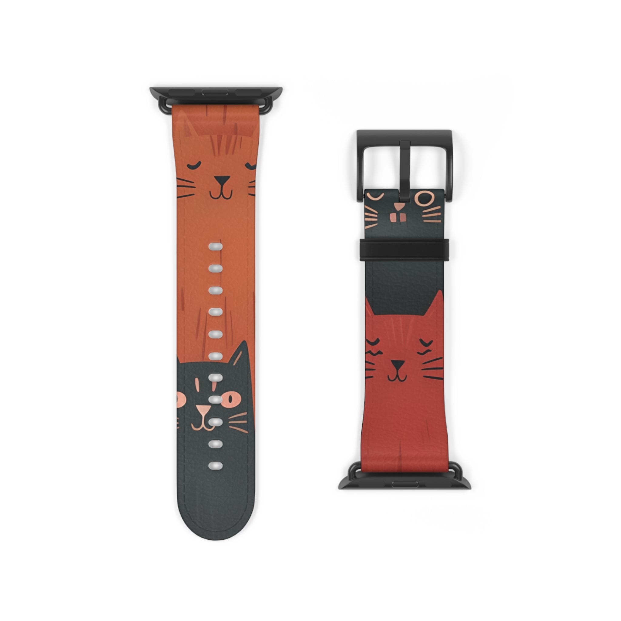 Cat Columns Orange - Watch Band