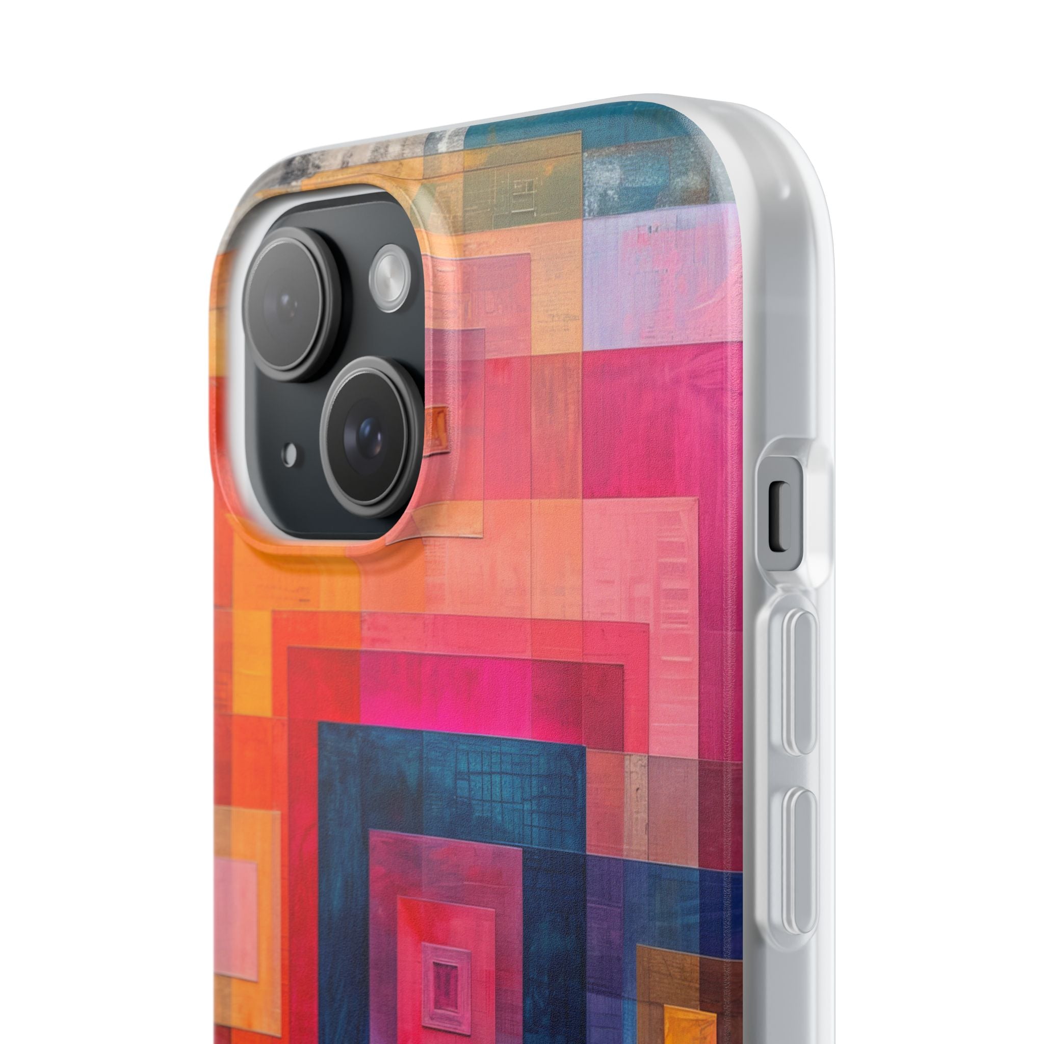 Vibrant Geometry - Flexi iPhone 15 Phone Case