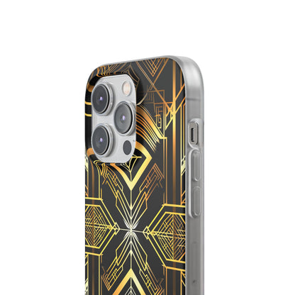 Golden Geometric Opulence iPhone 14 - Flexi Phone Case