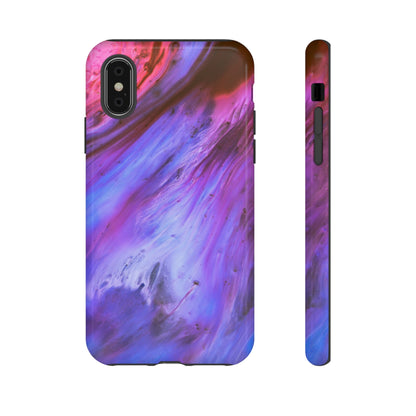 Purple Cosmos Ink Art iPhone Case (Protective) iPhone XS Glossy Phone Case