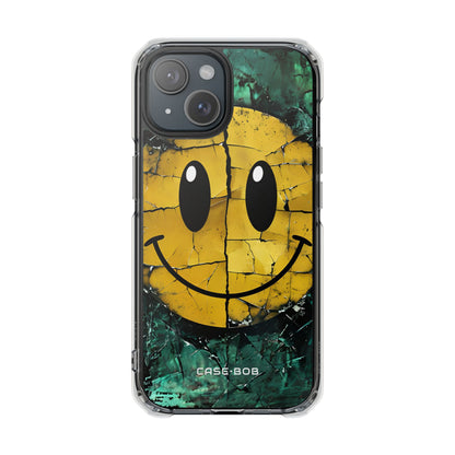 Cracked Smiley iPhone 15 Case - Impact