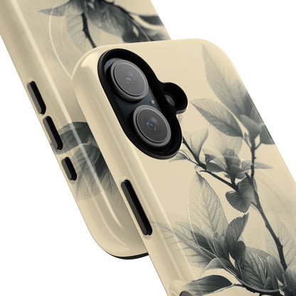 Beige Branch Art - Tough + MagSafe® iPhone 16 Phone Case