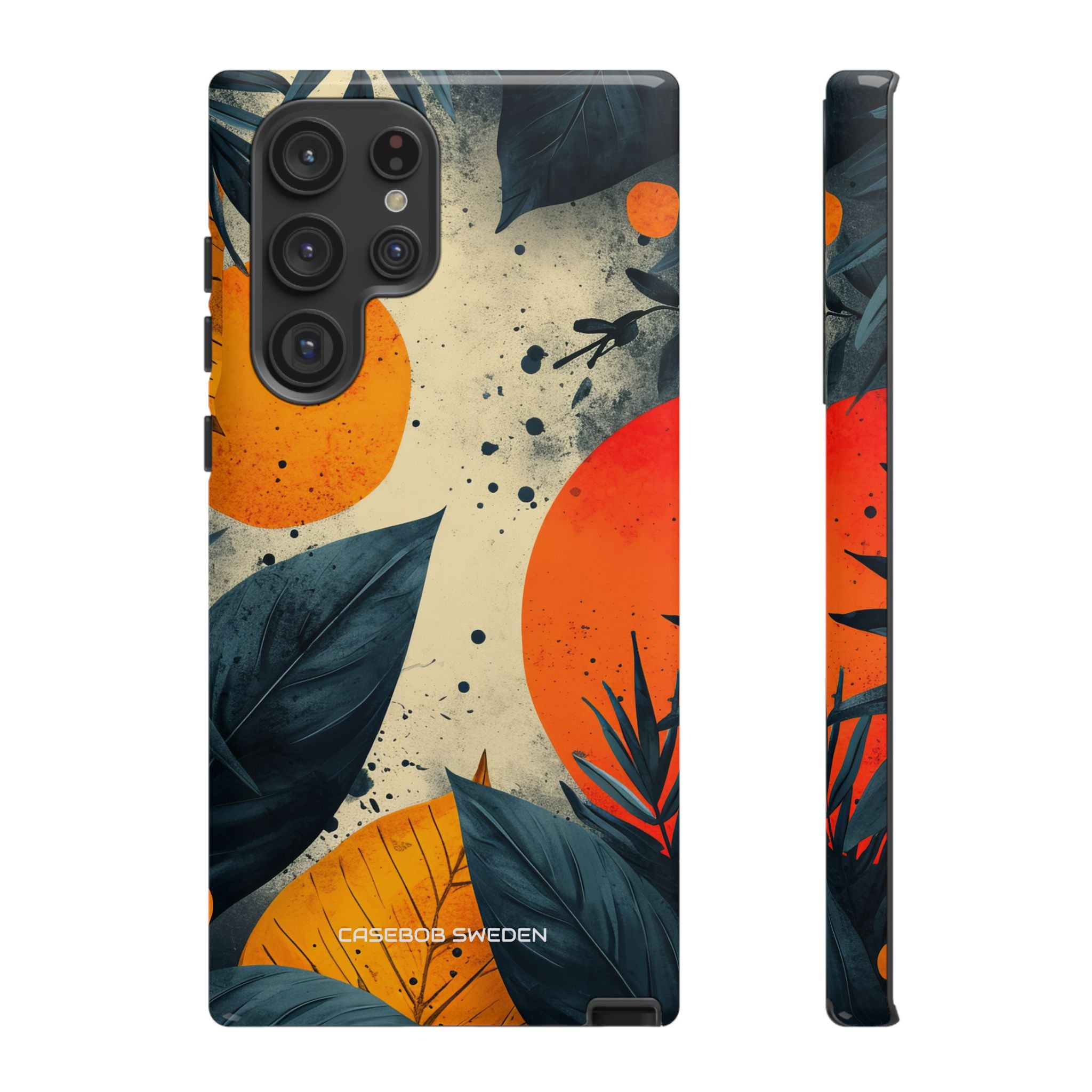 Tropical Blue Leaves - Tough Samsung S22 Phone Case