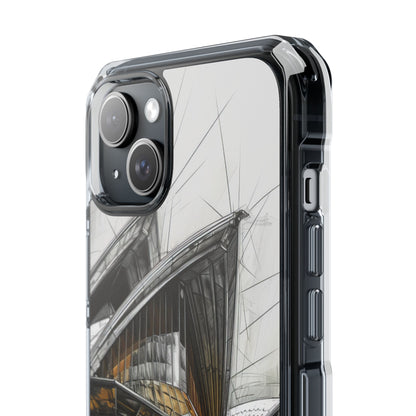 Architectural Curves in Line Formation iPhone 15 - Clear Impact Phone Case