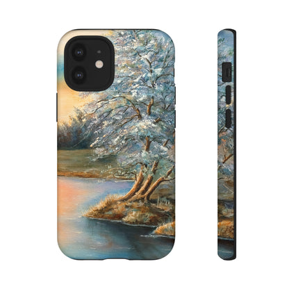 Oil Panting - Sunset on the lake - Protective Phone Case