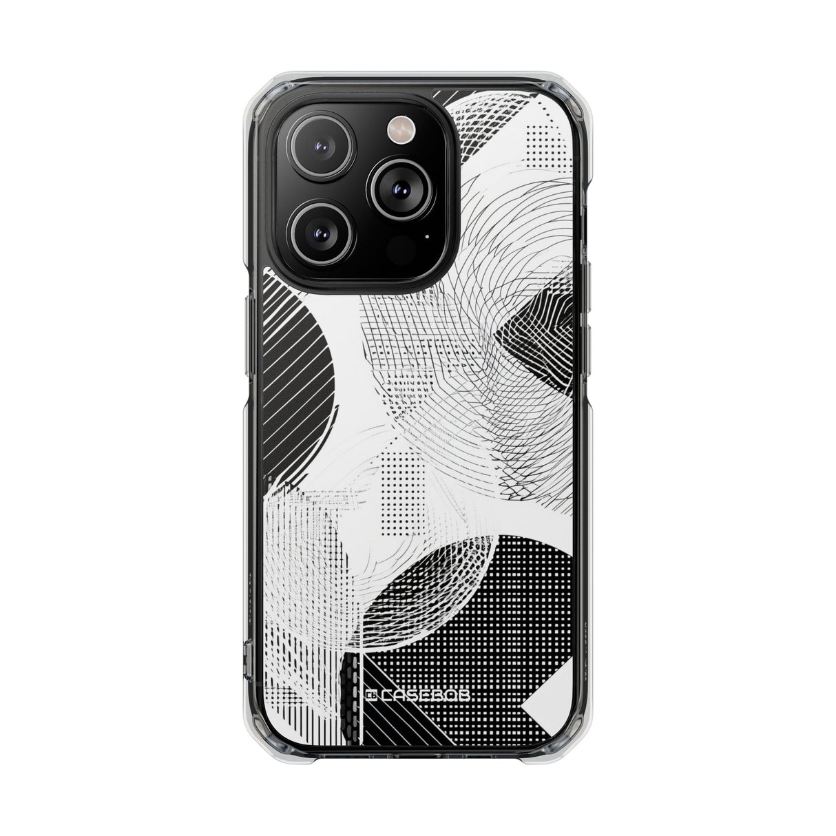 Monochrome Dynamics - Phone Case for iPhone (Clear Impact - Magnetic)