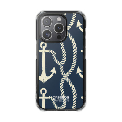 Nautical Anchors Rope iPhone 15 - Impact Clear+