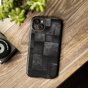 Black Geometric Elegance - Protective Phone Case