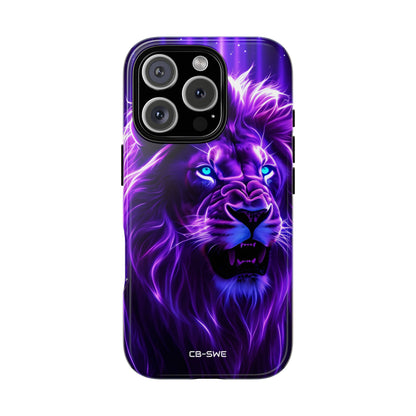 Neon Lion Majesty - iPhone Case