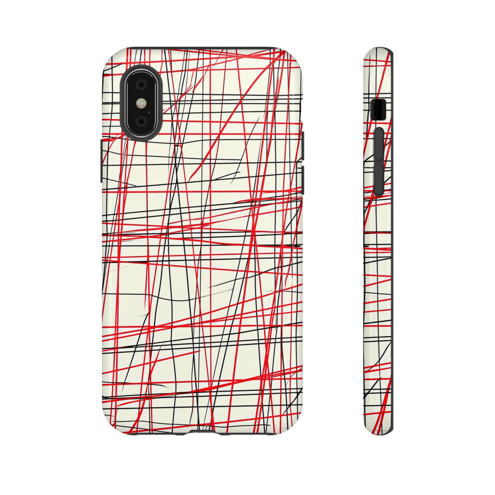 Red Line Minimalist - Protective Phone Case