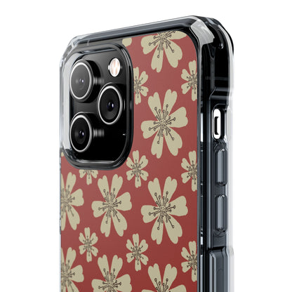 Retro Red Florals iPhone Case - Impact